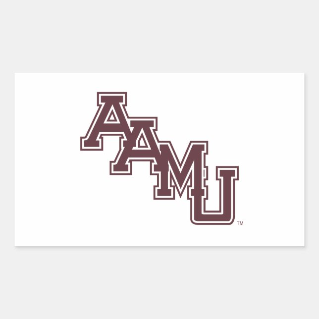 AAMU Wordmark Rectangular Sticker (Front)