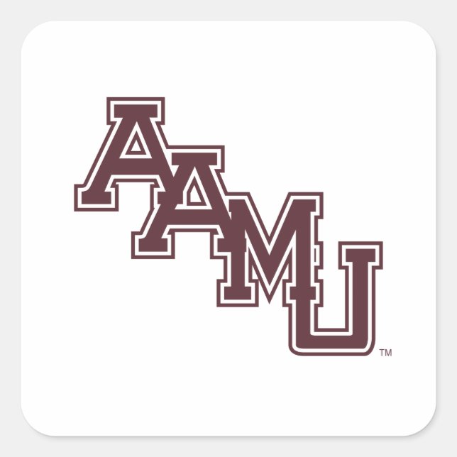 AAMU Wordmark Square Sticker (Front)
