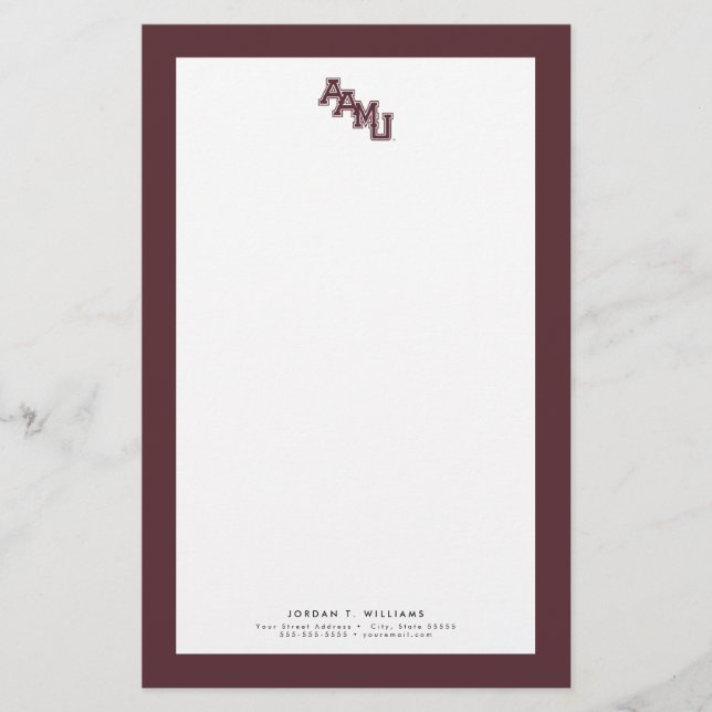 AAMU Wordmark Stationery (Front)
