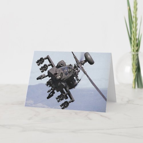 Aapache Attack Helicopter Holiday Card