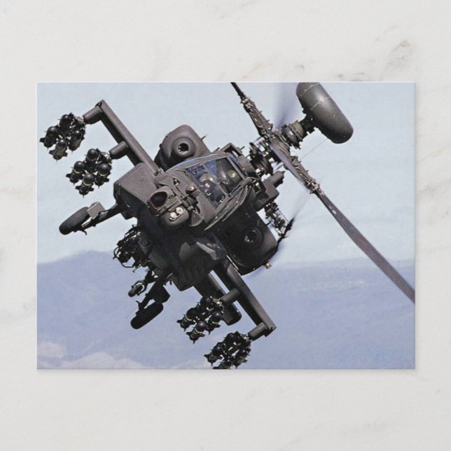 Aapache Attack Helicopter Postcard (Front)