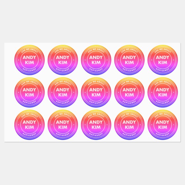 AAPI4Andy Stickers (waterproof bright) (Sheet)