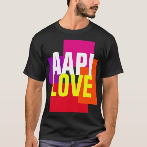 aapi Love Typography T_Shirt