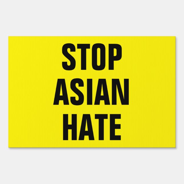 AAPI Stop Asian Hate Yard Sign (Front)