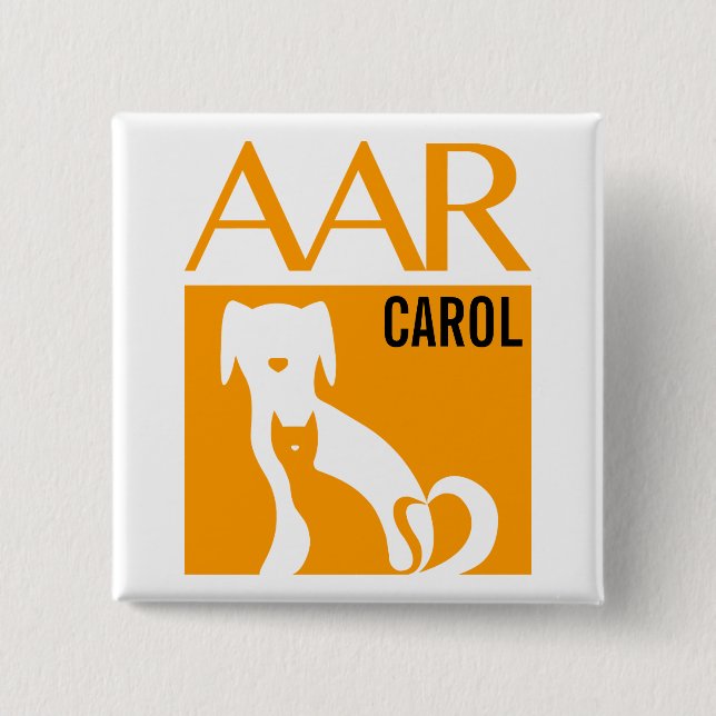 AAR Logo Button w/ Customizable Name, 2"sq. (Front)