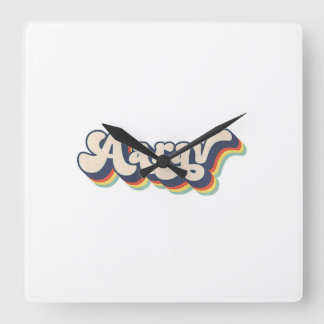 Aarav Name Personalized Surname First Name Aarav P Square Wall Clock