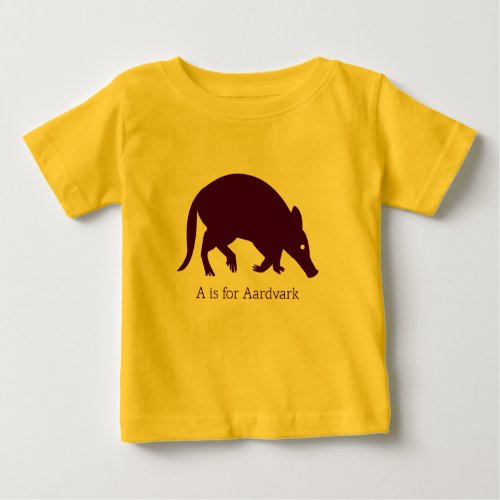 Aardvark Animal Alphabet Baby T_Shirt