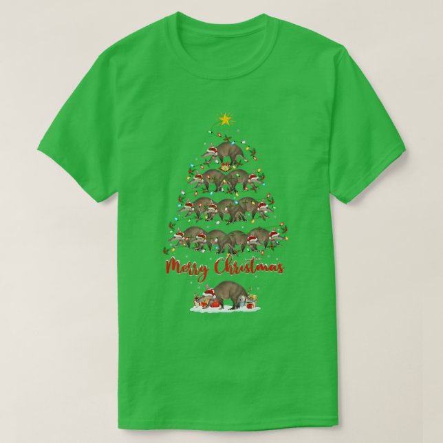 Aardvark Animal Lover Matching Santa Aardvark Chri T-Shirt (Design Front)