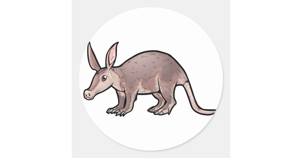 Aardvark Classic Round Sticker | Zazzle