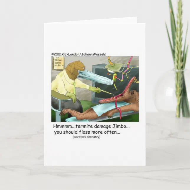 Aardvark Dentistry Funny Gifts & Collectibles Card | Zazzle