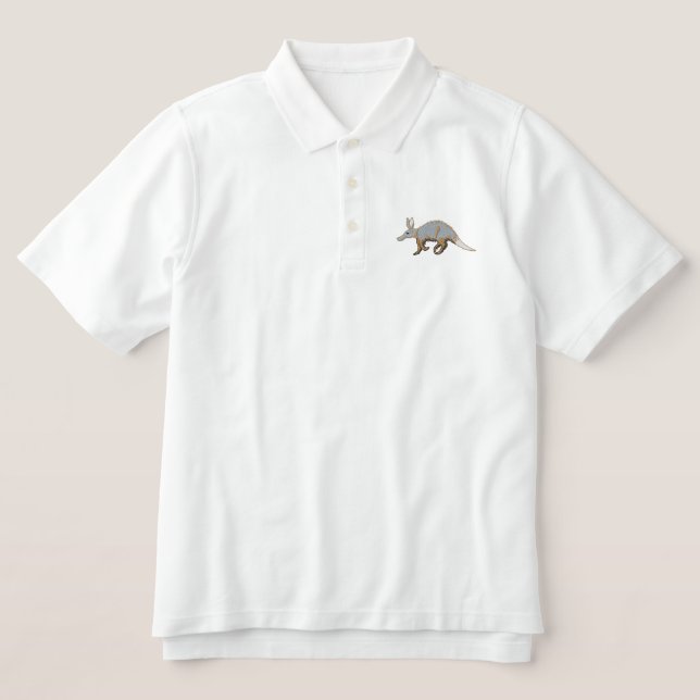 Aardvark Embroidered Polo Shirt (Design Front)