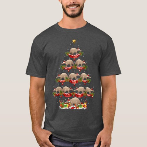 Aardvark Lover Xmas Holiday Santa Aardvark Christm T_Shirt