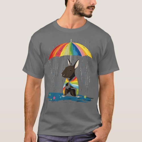 Aardvark Rainy Day With Umbrella T_Shirt