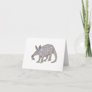 Aardvark ready to eat an ant card