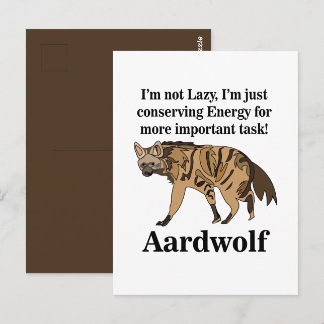 Aardwolf Hyena Spirit Animal Lover Postcard (Front/Back)