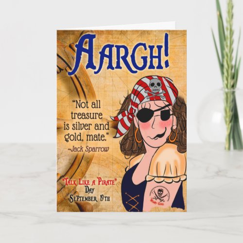 Aargh Talk Like a Pirate Day Card