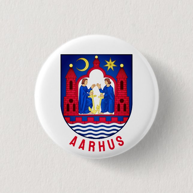 Aarhus coat of arms - DENMARK Button (Front)