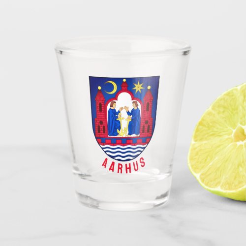 Aarhus coat of arms _ DENMARK Shot Glass