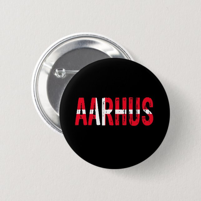 Aarhus Denmark Button (Front & Back)
