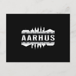 Aarhus Denmark City Skyline Cityscape Funny Gift Postcard