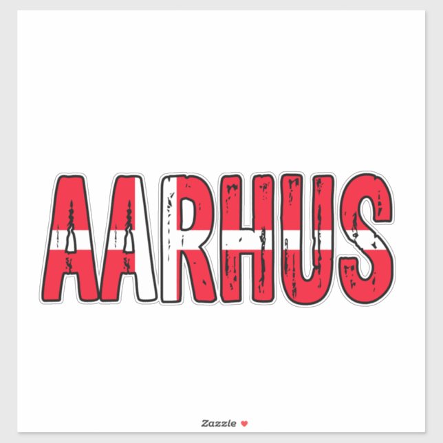 Aarhus Denmark Sticker (Sheet)