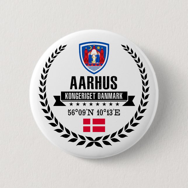 Aarhus Pinback Button (Front)