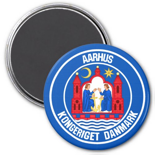 Aarhus Round Emblem Magnet