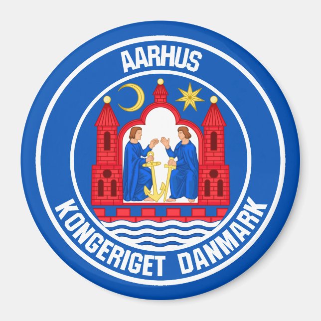 Aarhus Round Emblem Magnet (Front)
