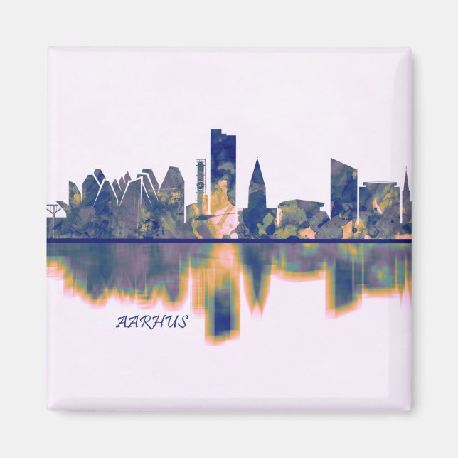Aarhus Skyline Magnet (Front)