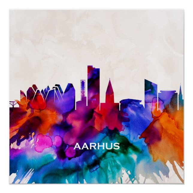 Aarhus Skyline Poster (Front)