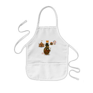 Aaron, aardvark ringmaster kids' apron