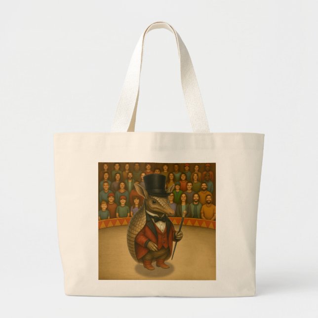 Aaron, aardvark ringmaster large tote bag (Front)