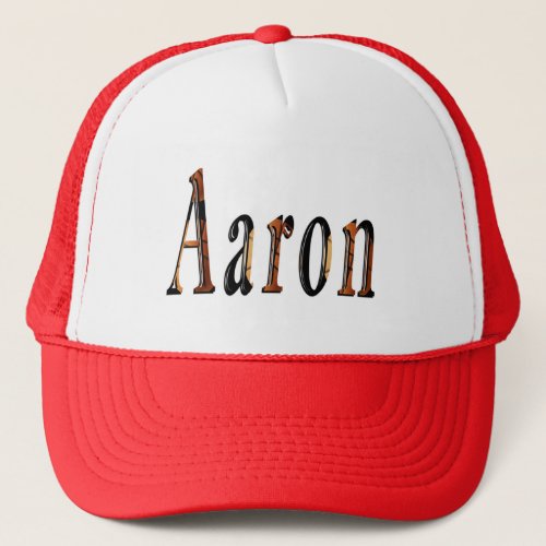 Aaron Boys Name Logo Trucker Hat