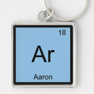 Aaron Chemistry Element Symbol Periodic Table Name Keychain