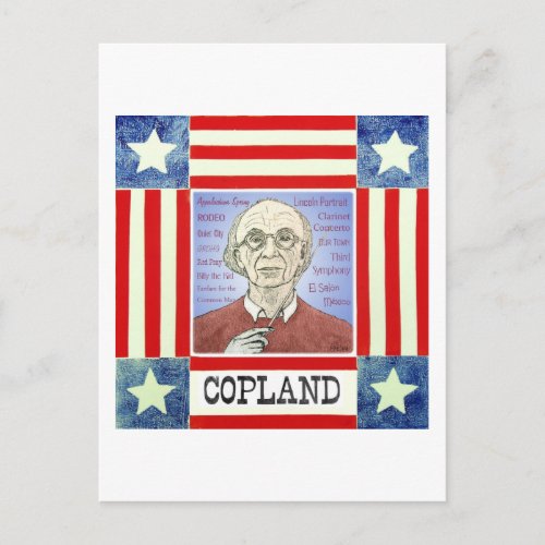Aaron Copland postcard