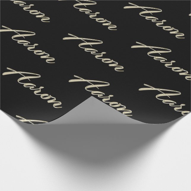 Aaron First name name of fine gift paper (Corner)