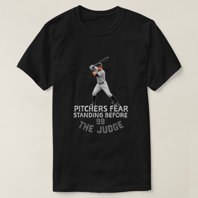 Aaron Judge Officially Licensed Mlb Apparel Pitche T-Shirt (Design Front)