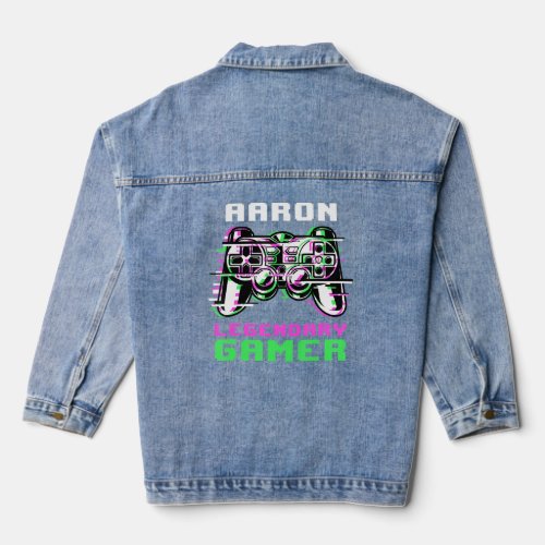 Aaron  Legendary Gamer  Personalized  Denim Jacket