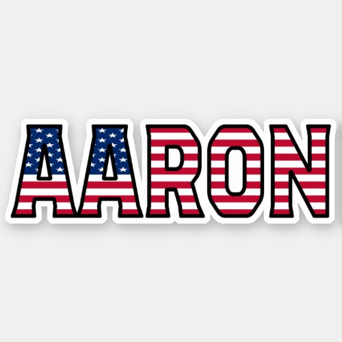 Aaron Name First Name USA Sticker Stickerset