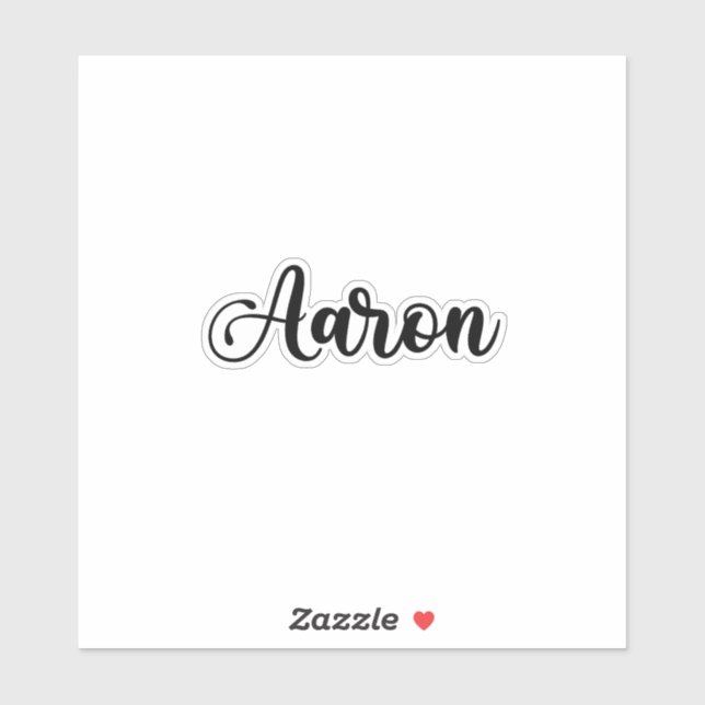 Aaron様 Aaron Name - Handwritten Calligraphy Sticker | Zazzle