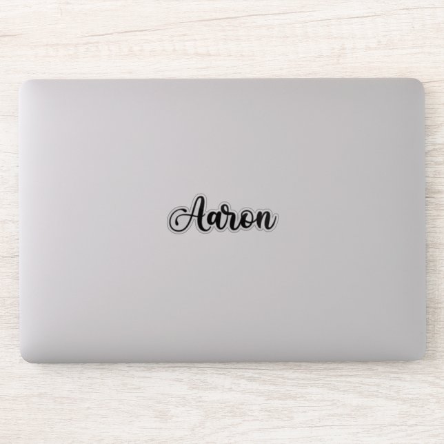 Aaron Name - Handwritten Calligraphy Sticker | Zazzle