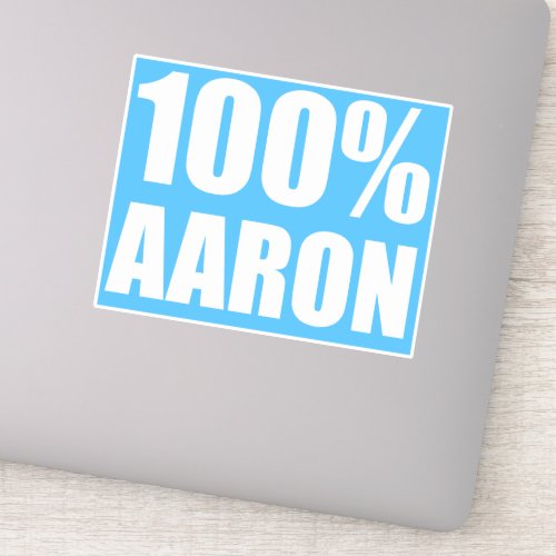 Aaron name sticker