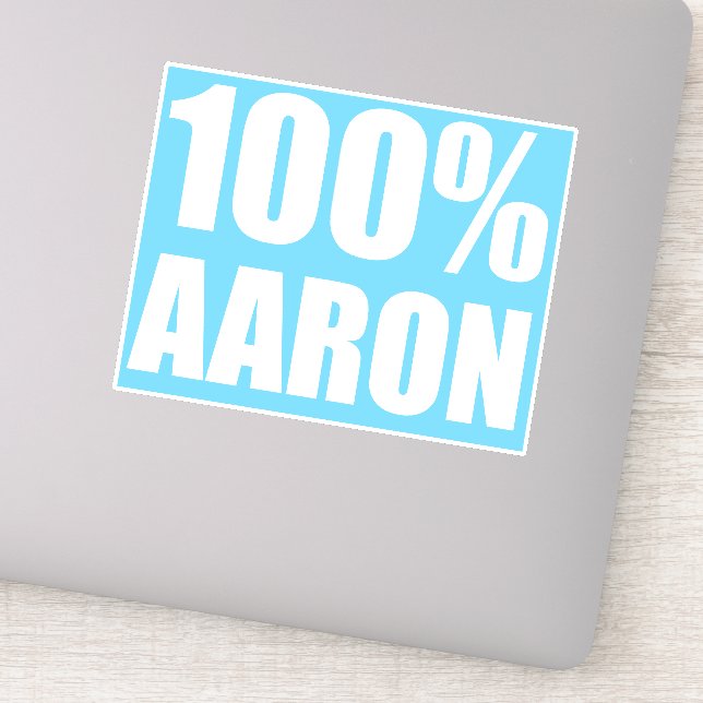 Aaron name sticker (Detail)