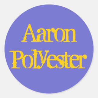 Aaron Polyester Classic Round Sticker