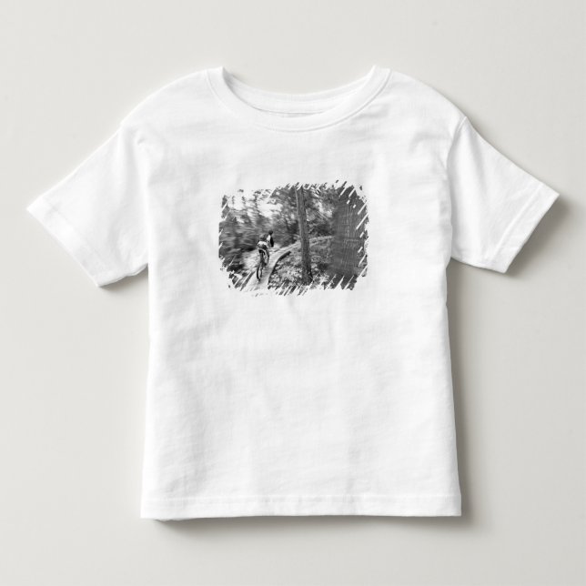 Aaron Rodgers mountain biking on the Stairway to Toddler T-shirt (Front)