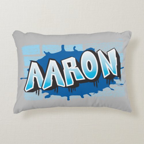 Aaron Your Graffiti Name Bedroom Gift Pillow