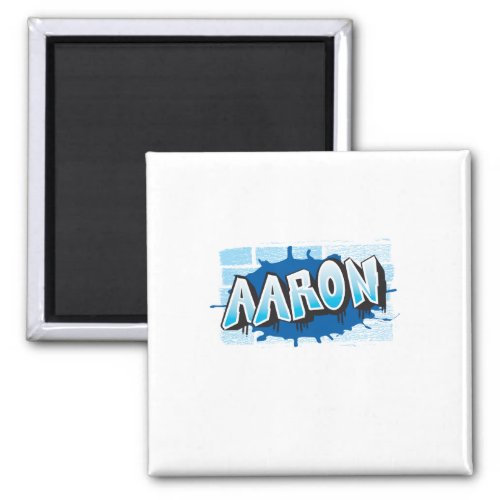 Aaron Your Name Graffiti Brick Wall Stylized Magnet