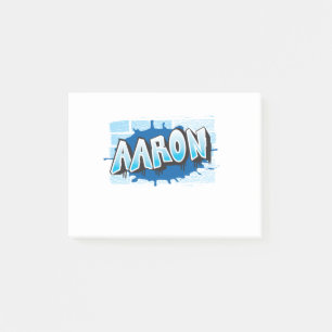 Aaron Your Name Graffiti Brick Wall Stylized Post-it Notes