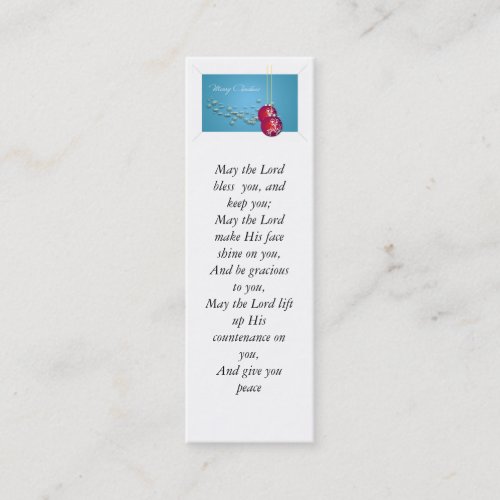 Aaronic Blessing and Merry Christmas Business Card