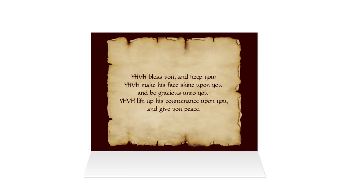 Aaronic Blessing Hebrew Card | Zazzle.com